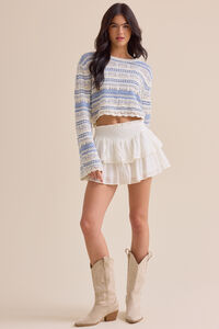 Carrie Tiered Mini Skirt Detail 4 - Altar'd State