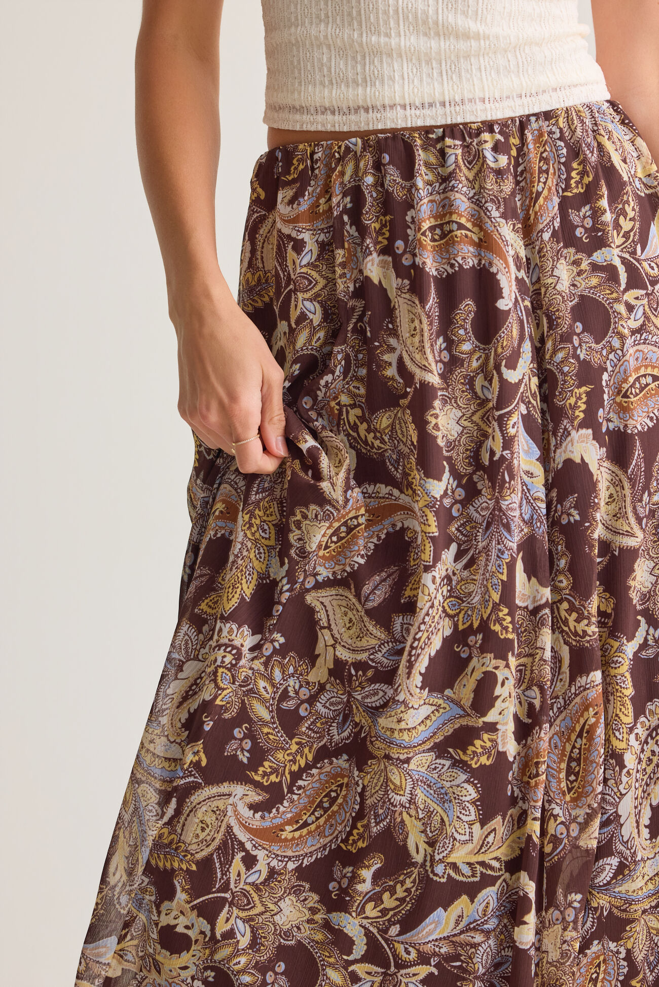 Janet Paisley Midi Skirt