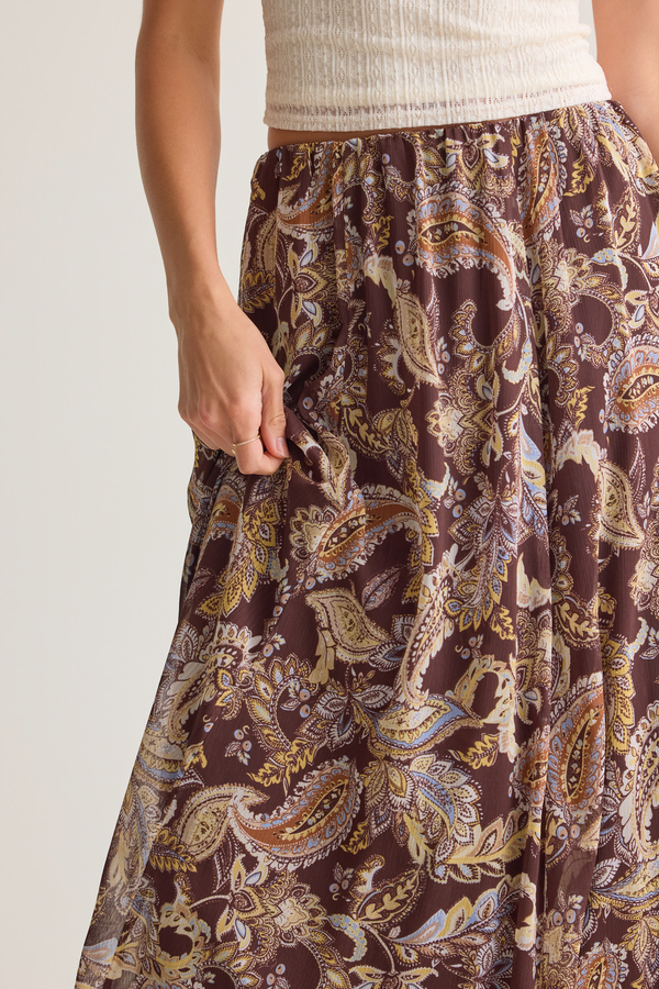 Janet Paisley Midi Skirt Detail 2 - Altar'd State
