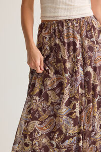 Janet Paisley Midi Skirt Detail 2 - Altar'd State