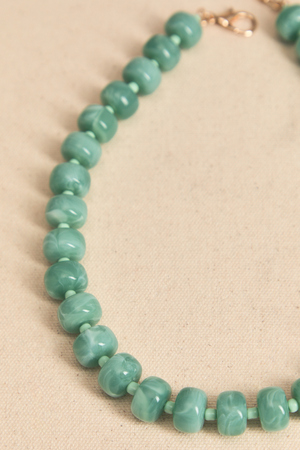 Lily Beaded Blue Necklace - Altar'd State - 