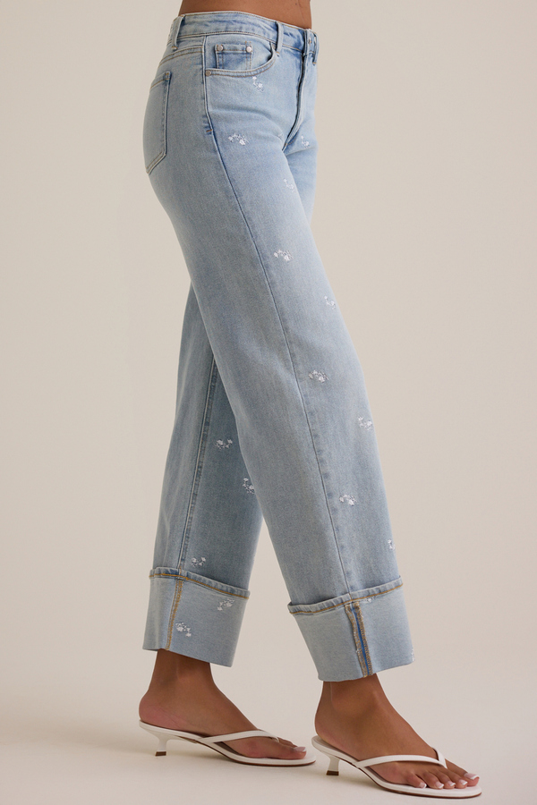 Edie Floral Embroidered Jeans Detail 4 - Altar'd State
