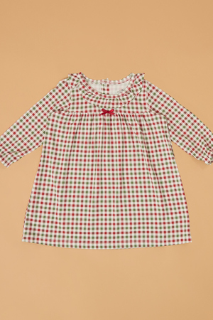 Holiday Cheer Gingham Ruffle Dress - Altar'd State - 