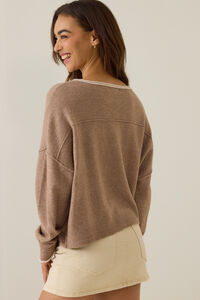 Nikki Contrast Trim Sweater Detail 5 - Altar'd State