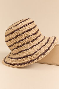 Raffia Striped Bucket Hat Detail 3 - Altar'd State