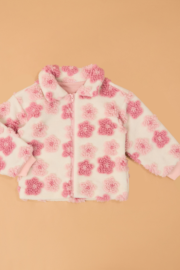 Amelia Flower Sherpa Jacket - Altar'd State