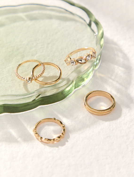 Crystal Stone Ring Set Detail 1 - Altar'd State