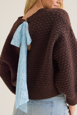 Jo Lace Tie Sweater - Altar'd State - 