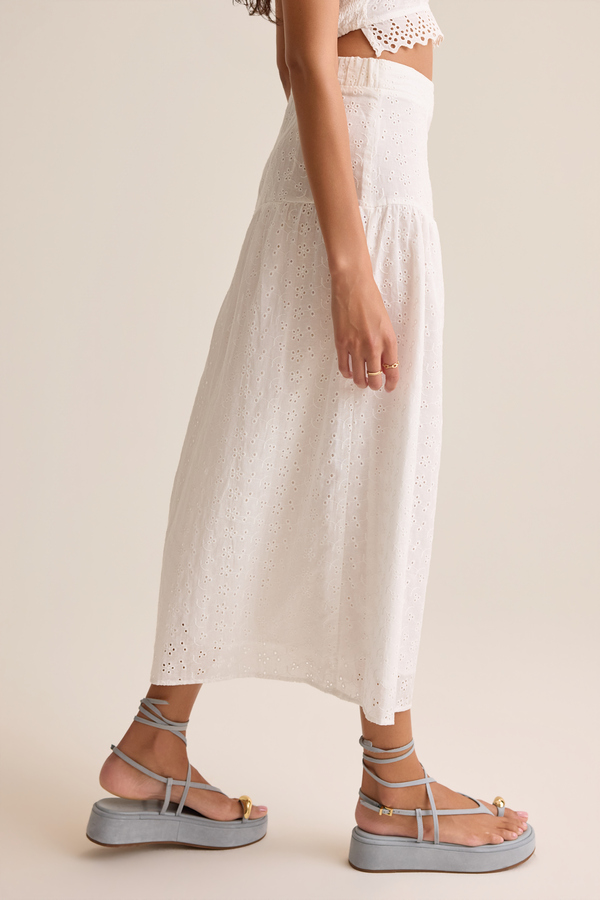 Hayes Eyelet Midi Skirt Detail 4 - Altar'd State