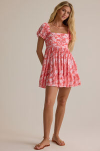Collie Puff Sleeve Mini Dress Detail 4 - Altar'd State