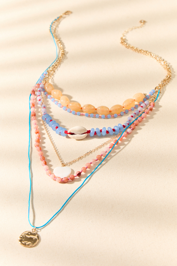 Color Strand Layered Necklace Detail 3 - Altar'd State