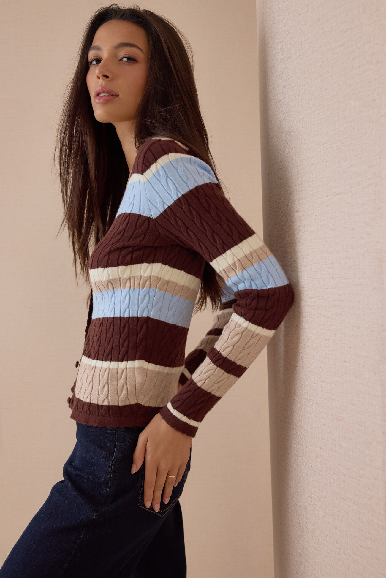 Harper Cable Knit Cardigan