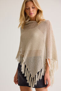 Heather Sequin Fringe Poncho Detail 2 - Altar'd State