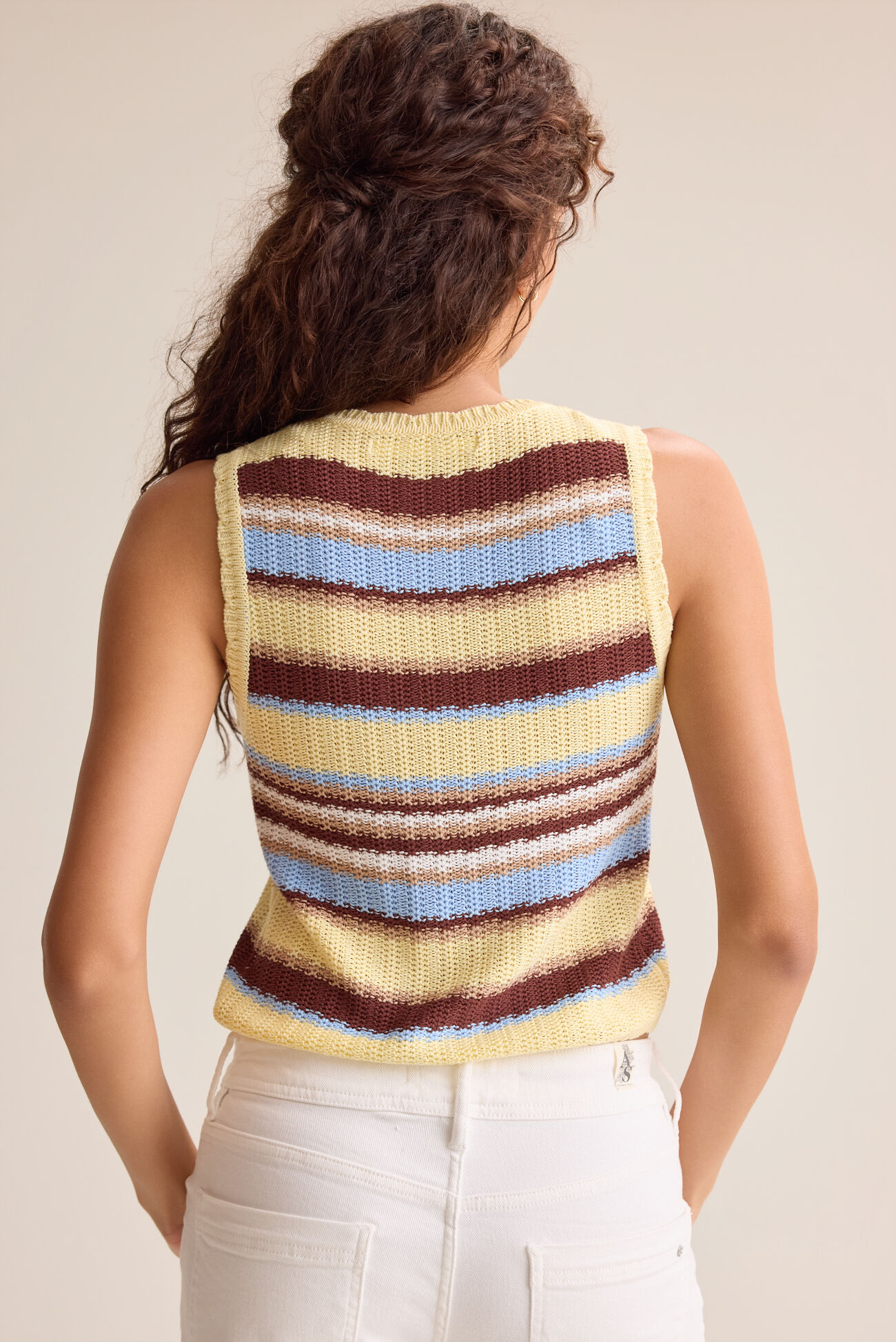 Juno Stripe Tie Front Top