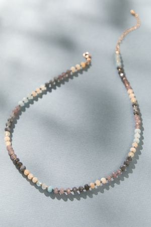 Celia Multi Beaded Gemstone Necklace - Altar'd State - 