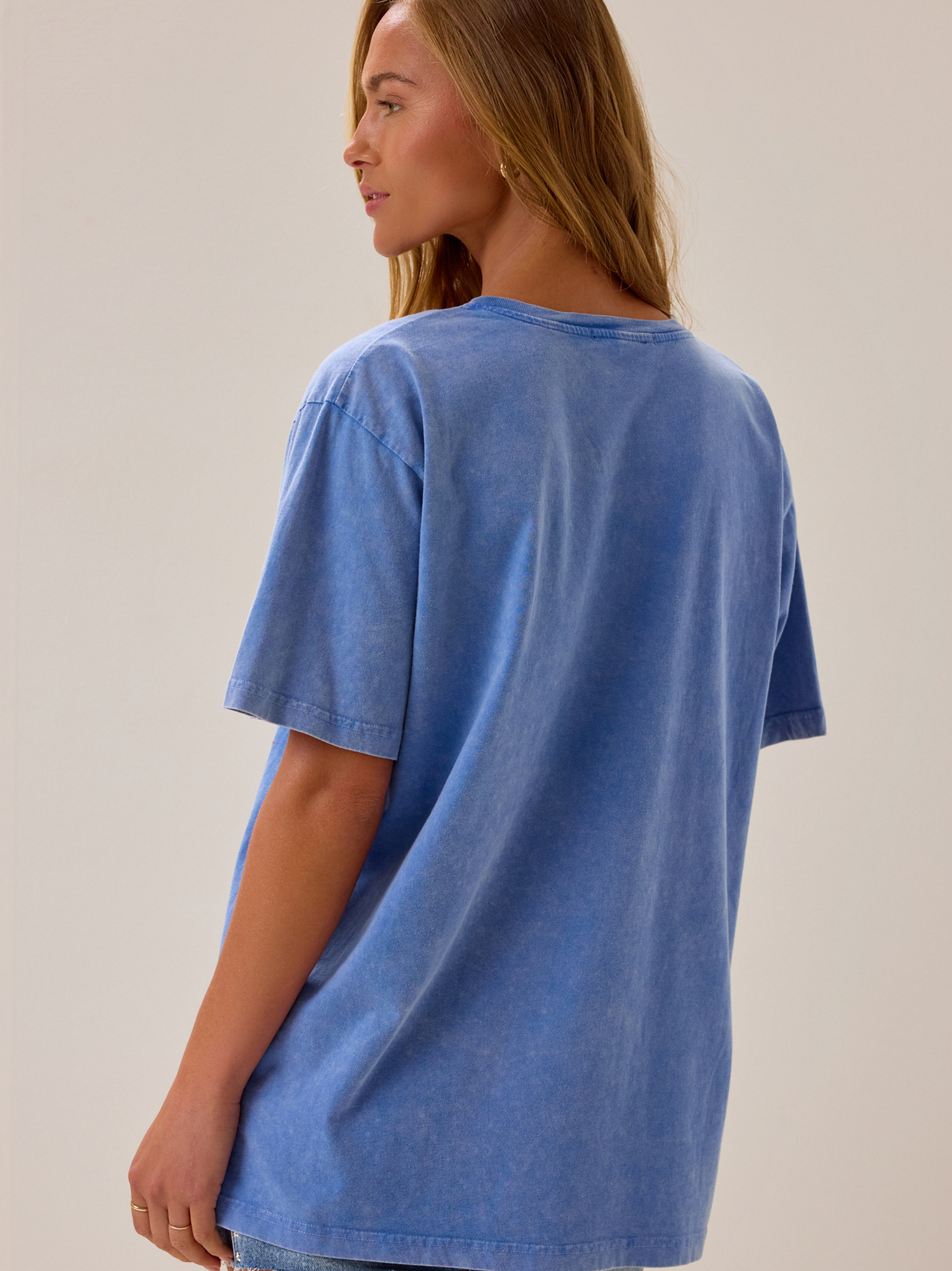 Freebird Oversized Tee in Blue | Altar'd State