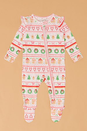 Flutter Fair Isle Gingerbread Girl Footie - Altar'd State - 