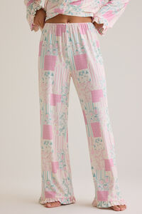Angelina Patchwork Lounge Pants Detail 3 - Altar'd State