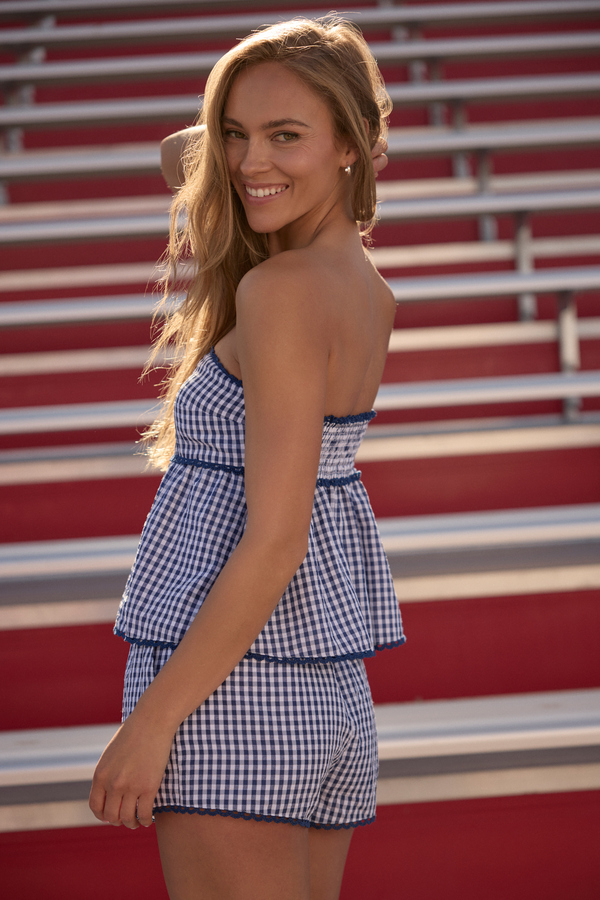 Sharpay Gingham Tube Top Detail 4 - Altar'd State