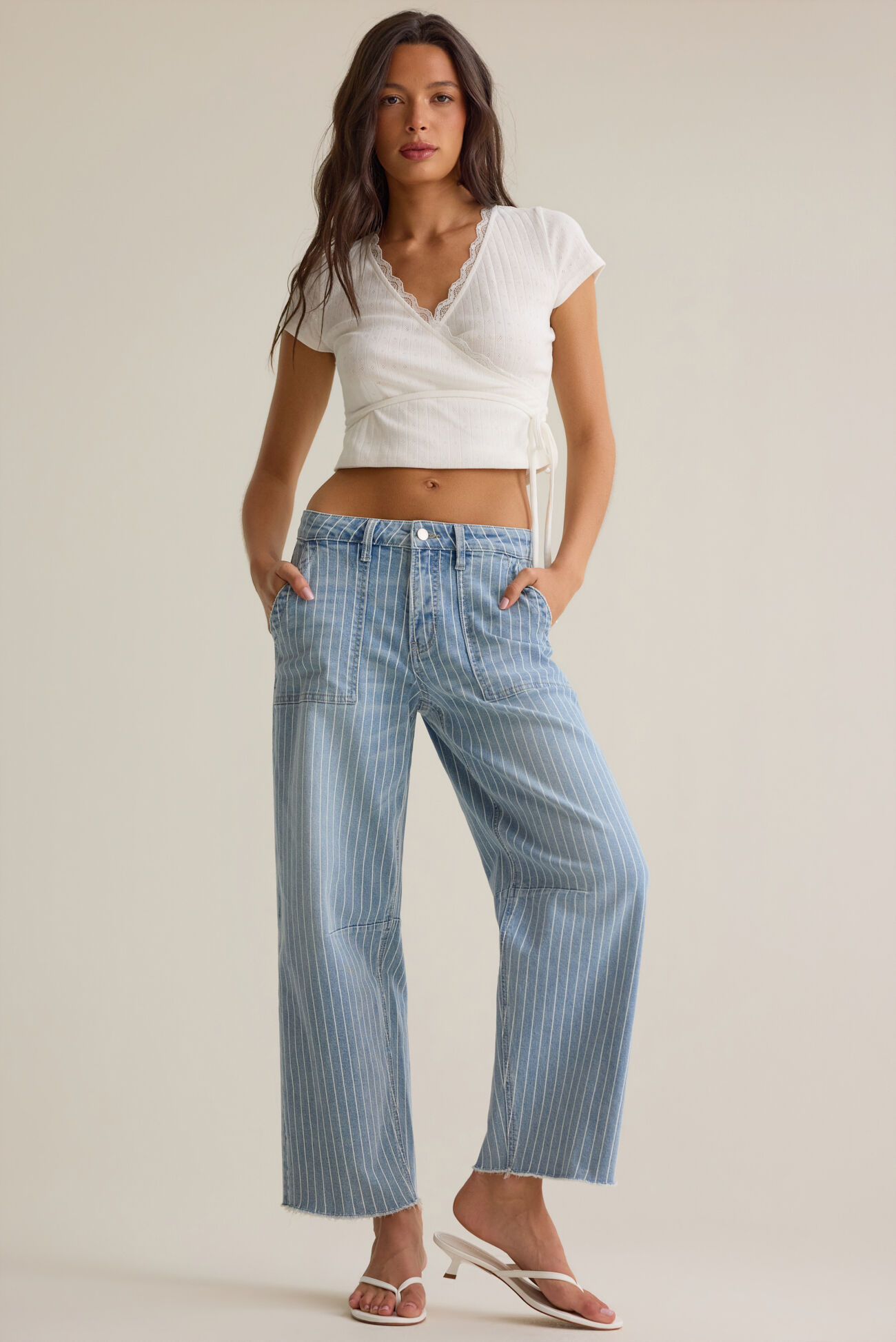 Masyn Striped Barrel Pant