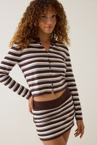 Marina Striped Sweater Skirt - Altar'd State