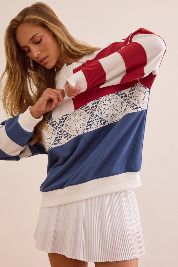 All-American Club Henley Detail 2 - Altar'd State