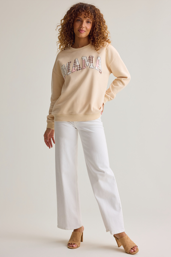 Maris Multi-Patch Mama Sweatshirt Detail 2 - Altar'd State