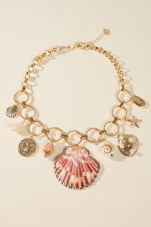 Lyla Shell Charm Necklace - Altar'd State - 