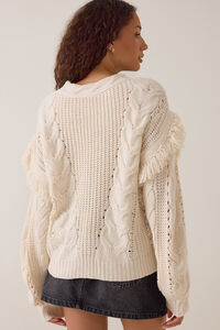 Hailey Fringe Knit Sweater Detail 6 - Altar'd State