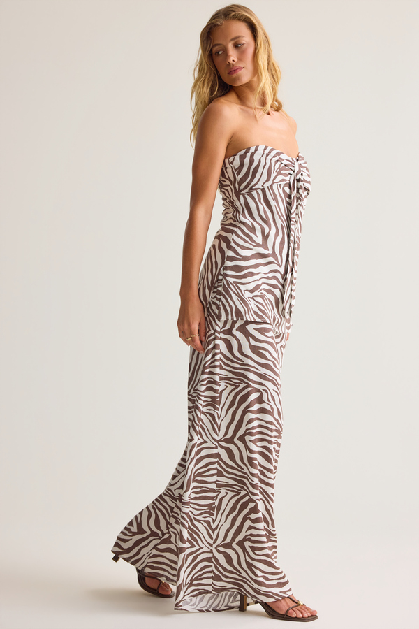 Diane Zebra Long Line Tube Top Detail 4 - Altar'd State