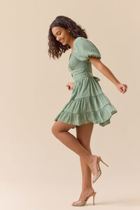 green emerald velvet dress Arlene Shimmer Gown main image 0
