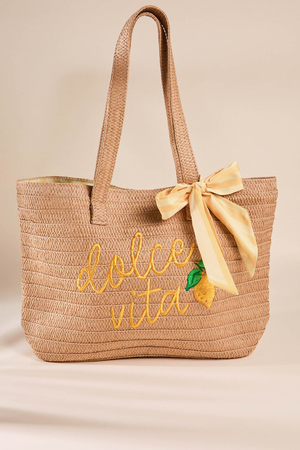 Dolce Vita Straw Tote - Altar'd State - 