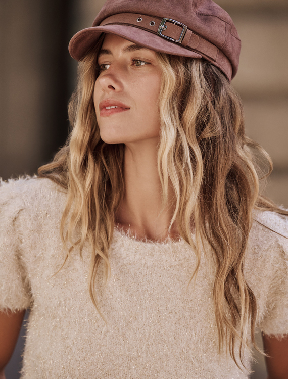 Autumn Faux Suede Cap Detail 1 - Altar'd State