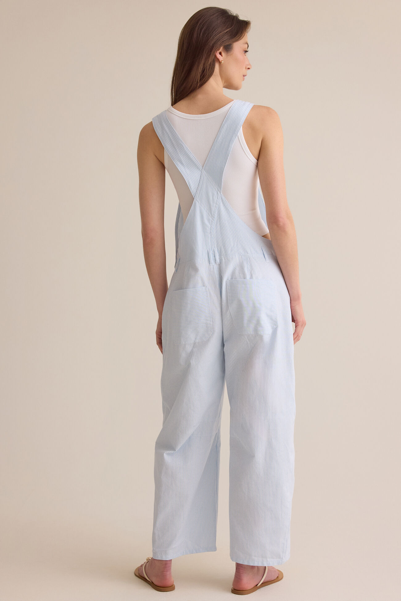 Sawyer Striped Barrel Overalls