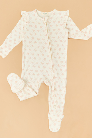 Vintage Mini Bows Ruffle Footie - Altar'd State