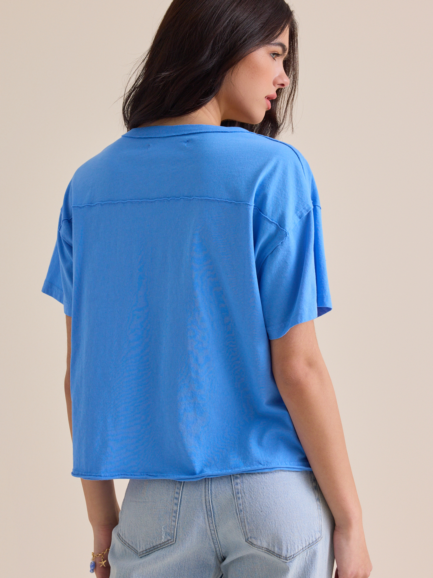 Bristol Oversized Tee in Blue | Altar'd State