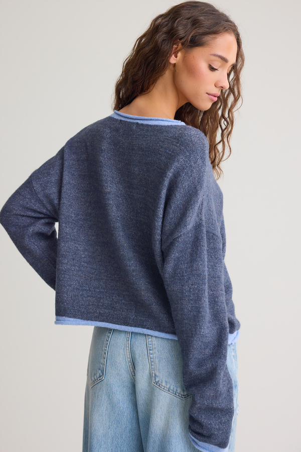 Kris Contrast Trim Button Cardigan Detail 6 - Altar'd State