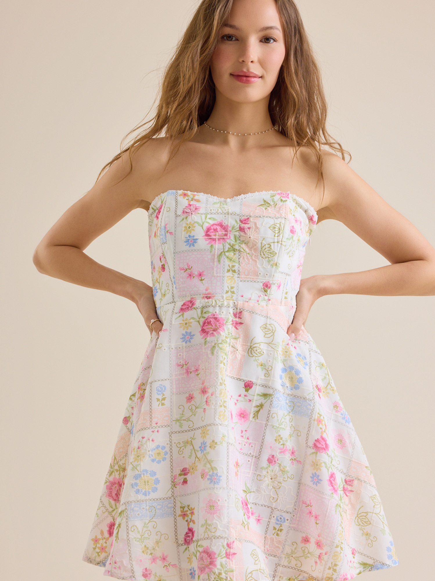 altar'd state pink patchwork dress Trending Now: Patchwork