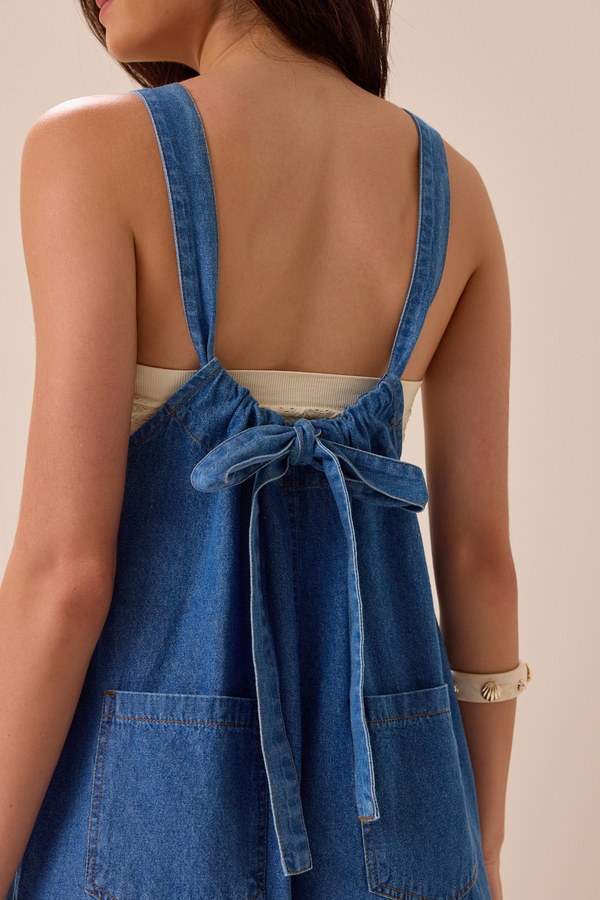 Marissa Denim Jumpsuit Detail 5 - Altar'd State