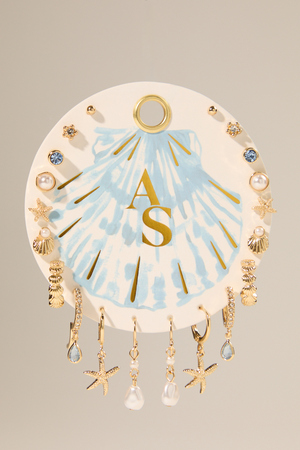 Blue Shell 10 Pack Earring Set - Altar'd State - 