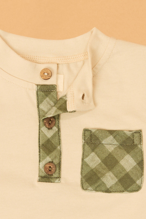 Hayes Gingham Long Sleeve Toddler Henley - Altar'd State - 