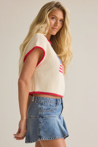 Megan Flag Sweater Detail 5 - Altar'd State