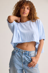 McKenna Oversized Boxy Crop Tee Detail 3 - Altar'd State