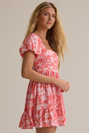 Collie Puff Sleeve Mini Dress - Altar'd State - 