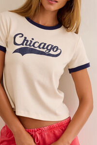Chicago Ranger Baby Tee Detail 3 - Altar'd State