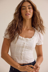 Erin Button Up Top Detail 2 - Altar'd State