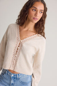 Zephyrine Lace-Trim Button Top Detail 3 - Altar'd State