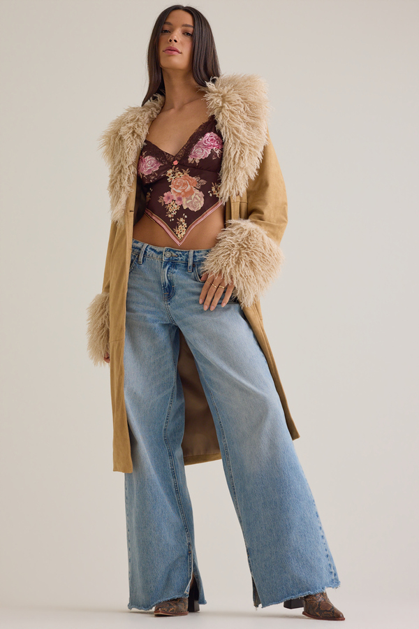 Jaylee Suede Fur Trim Jacket Detail 8 - Altar'd State