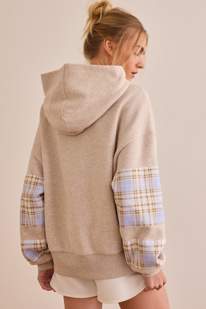 Crunchtime Plaid Patch Hoodie - Altar'd State - 