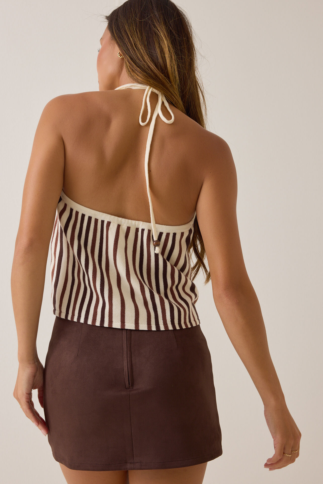 Shaylee Suede Seam Front Mini Skort
